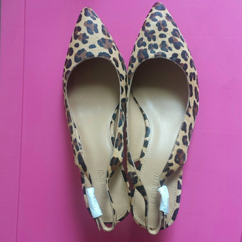 JCrew Leopard Print Kitten Heels